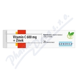 Vitamin C 600 mg + Zinek eff. tbl. 20 Generica