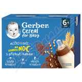 Gerber Cereal Ml. s ka�� dobr. noc kakao 2x200ml 6m+