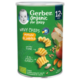 Gerber Wavy chips Mrkev&jablko BIO 35g 12m+